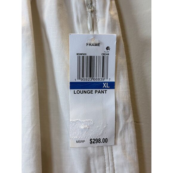 FRAME Women's Size XL Cream Drawstring Lounge Pants NWT - Picture 7 of 8